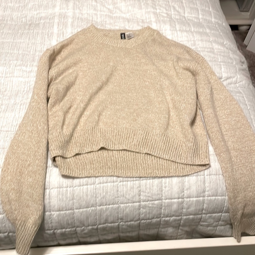 Oatmeal cropped sweater